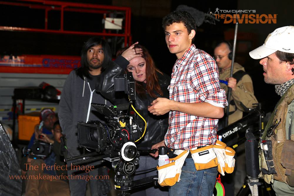 Behind the scenes image from The Division. Director Logan Fulton