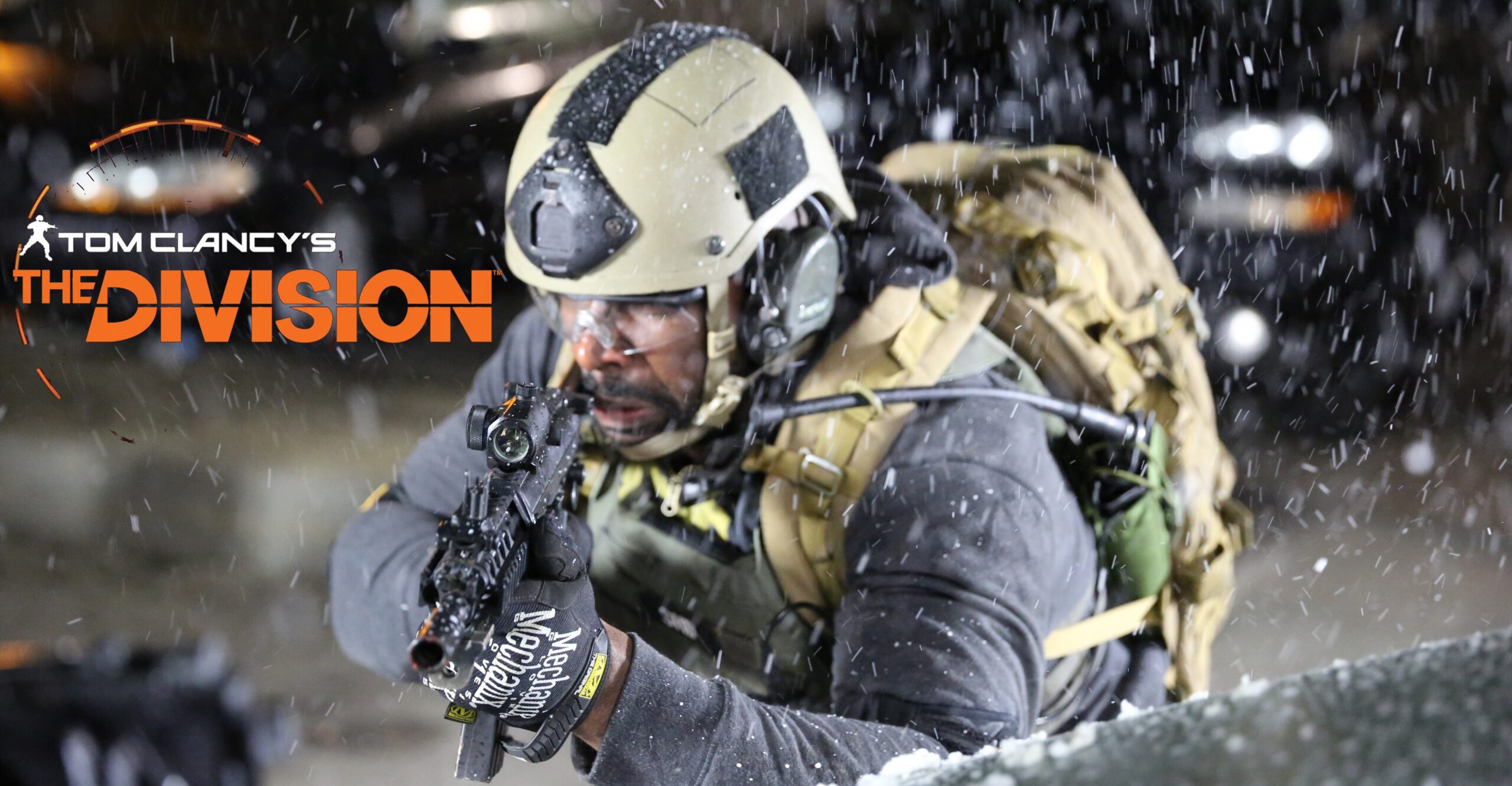 Behind the scenes image from the short film Tom Clancy's the Division: Dark Winter